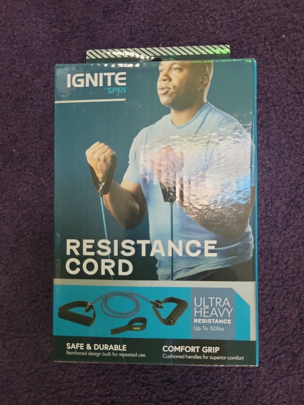 13034 Resistance Cord Ignite By SPRI Ultra Heavy 61.5 Inch Workout Exercise Band